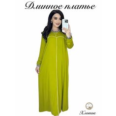 Платье , размер 50, желтый Без бренда