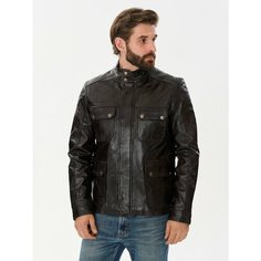 Кожаная куртка DAVID MOORE Куртка кожаная DAVID MOORE, размер 4XL, коричневый