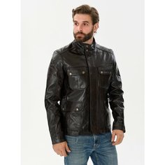 Кожаная куртка DAVID MOORE Куртка кожаная DAVID MOORE, размер 2XL, коричневый