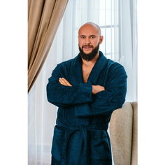Халат BIO-TEXTILES, размер 44-46, темно-синий