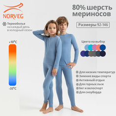 Комплект термобелья NORVEG Soft+, размер 116-122, голубой