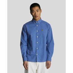 Рубашка Lyle & Scott Cotton Linen Button Down Shirt, размер XXL, синий