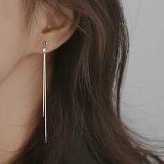 Серьги пусеты, с подвесками, серебряный Top Staly