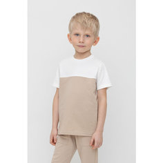 Футболка crockid, размер 64/122, белый, бежевый