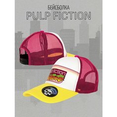 Бейсболка MadBull, размер OneSize, красный, желтый, белый