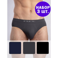 Трусы SeamlessFlex, комплект из 3 шт., размер 4-L/XL, синий, серый, черный