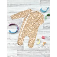 Комбинезон Mjolk, размер 80, бежевый, коричневый