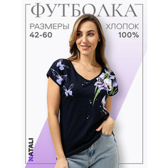 Футболка Натали Суслова, размер 50, черный