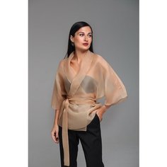 Блуза Kasse, размер 60-64, бежевый