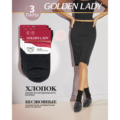 Носки Golden Lady, комплект, 3 пары, размер 35-38, nero