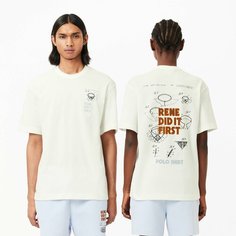 Футболка LACOSTE, размер TM, бежевый