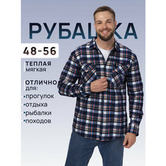 Рубашка , размер 2XL(50), темно-синий Нет бренда