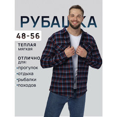 Рубашка , размер 4XL(54), бордовый Нет бренда