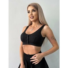 Топ для кормящих мам H&C Underwear Женский топ базовый с кнопки сперед для кормления, размер 2XL, чeрный