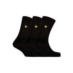 Носки Lyle & Scott Hamilton, комплект, 3 пары, размер 40-46, черный