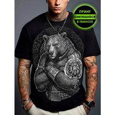 Футболка Romax Tex Медведи, размер 46, черный