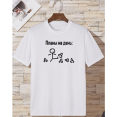Футболка ДоброПринт, размер 50, бесцветный