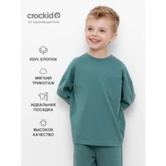 Лонгслив crockid, размер 64/122, зеленый