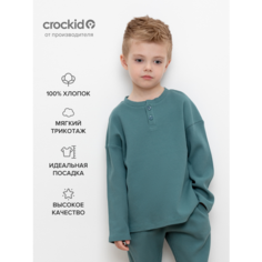 Лонгслив crockid, размер 56/98, зеленый
