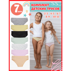 Трусы , 7 шт., размер 2-3, розовый/желтый/голубой Nedelka