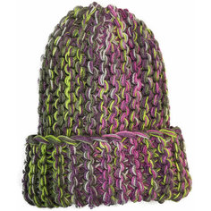 Шапка бини ANRU, размер Универсальный, лиловый, зеленый