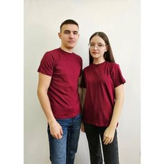 Футболка WELLWEAR, размер 50, бордовый
