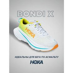 Кроссовки HOKA, полнота B (US)/ на среднюю стопу, размер US8.5B/UK7/EU40 2/3/JPN25.5, белый