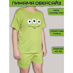 Пижама , размер Oversize, светло-зеленый Нет бренда