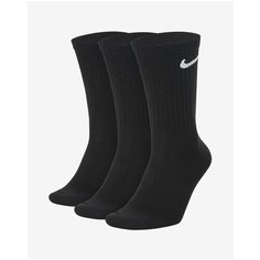 Носки NIKE, комплект, 3 пары, размер L, черный