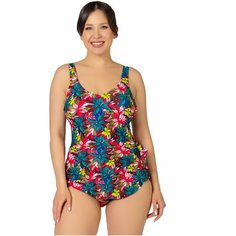 Купальник Lightswim, размер 60-62, белый, мультиколор, бордовый, бирюзовый, желтый, коралловый, синий, зеленый, голубой, красный