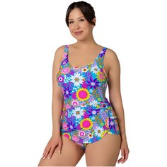 Купальник Lightswim, размер 44-46, белый, мультиколор, розовый, фуксия, желтый, бирюзовый, зеленый, синий, голубой