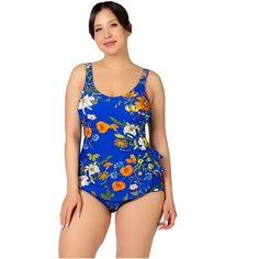 Купальник Lightswim, размер 44-46, синий, голубой, белый, мультиколор