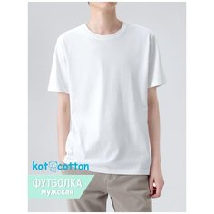 Футболка, размер L, белый Kot Cotton