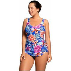 Купальник Lightswim, размер 48-50, белый, мультиколор, фуксия, оранжевый, розовый, бирюзовый, коралловый, синий, голубой