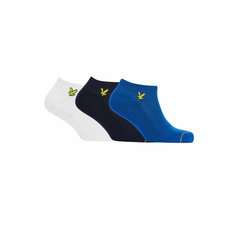 Носки Lyle & Scott ROSS, комплект, 3 пары, размер 40-46, синий, белый
