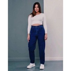 Джинсы мом MATRESHKA_LOVE, размер 28, синий