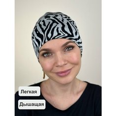 Шапка Katerina Lev, размер 52-60, белый, черный