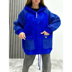 Кардиган Единый размер, размер plus size, , синий электрик