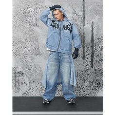 Джинсы Gloria Jeans Ready! Steady! Go!, размер 8-10л/134-140, синий