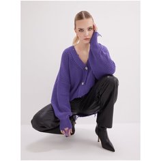 Кардиган KIVI CLOTHING, размер 40/48, , фиолетовый