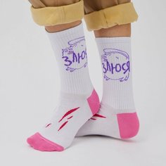 Носки Happy Socks Носки спортивные с надписями- Злюся, размер 34-37, Злюся