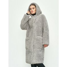 Полушубок silverfox, размер 52, средне-серый