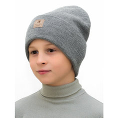 Шапка бини LanaCaps Магда, размер 56-58, графит