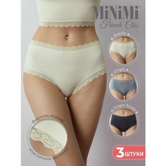 Трусы MiNiMi, комплект из 3 шт., размер 44/46, белый, серый