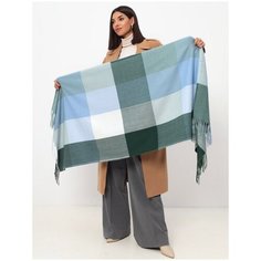 Палантин Cashmere,180х70 см, синий/голубой/зеленый