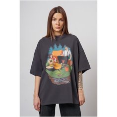 Футболка RETRIKA, размер Standard Oversize (S-XL), черный
