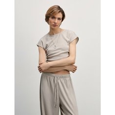 Топ Zarina, размер XL (RU 50)/170, темно-бежевый/песочный