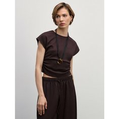 Топ Zarina, размер XL (RU 50)/170, темно-коричневый