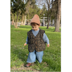 Шапка бини MI ROPA, размер 44/54, золотисто-бежевый