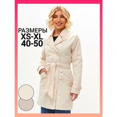 Плащ, размер XL, бежево-белый DIN GO